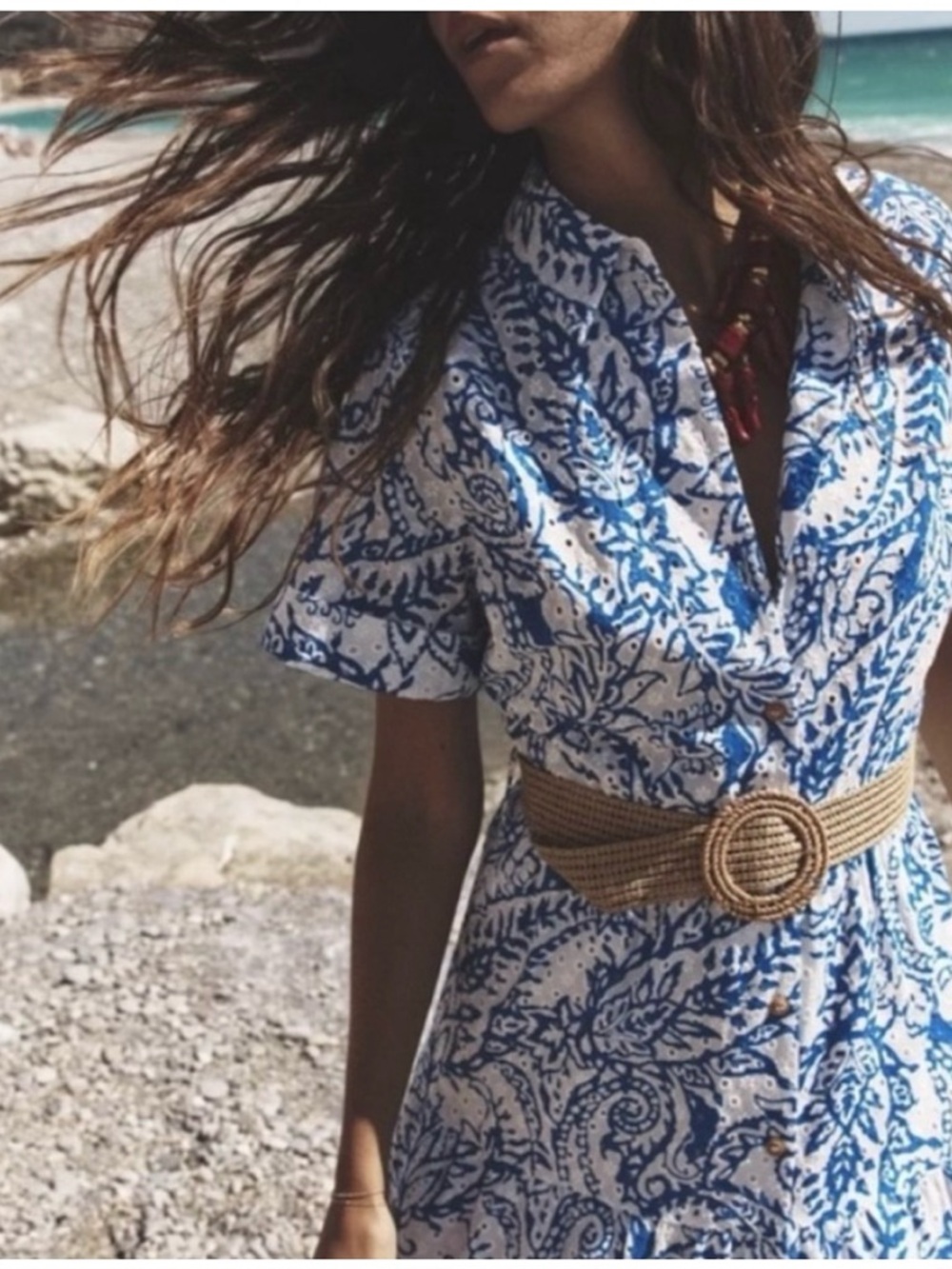 Zara Blue & White Dress